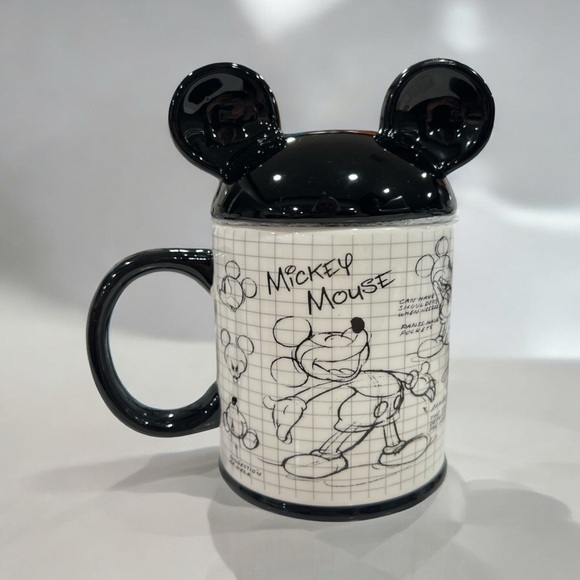 Disney Mickey Mouse Sketch Mug with Black Ears - Picture 1 of 4